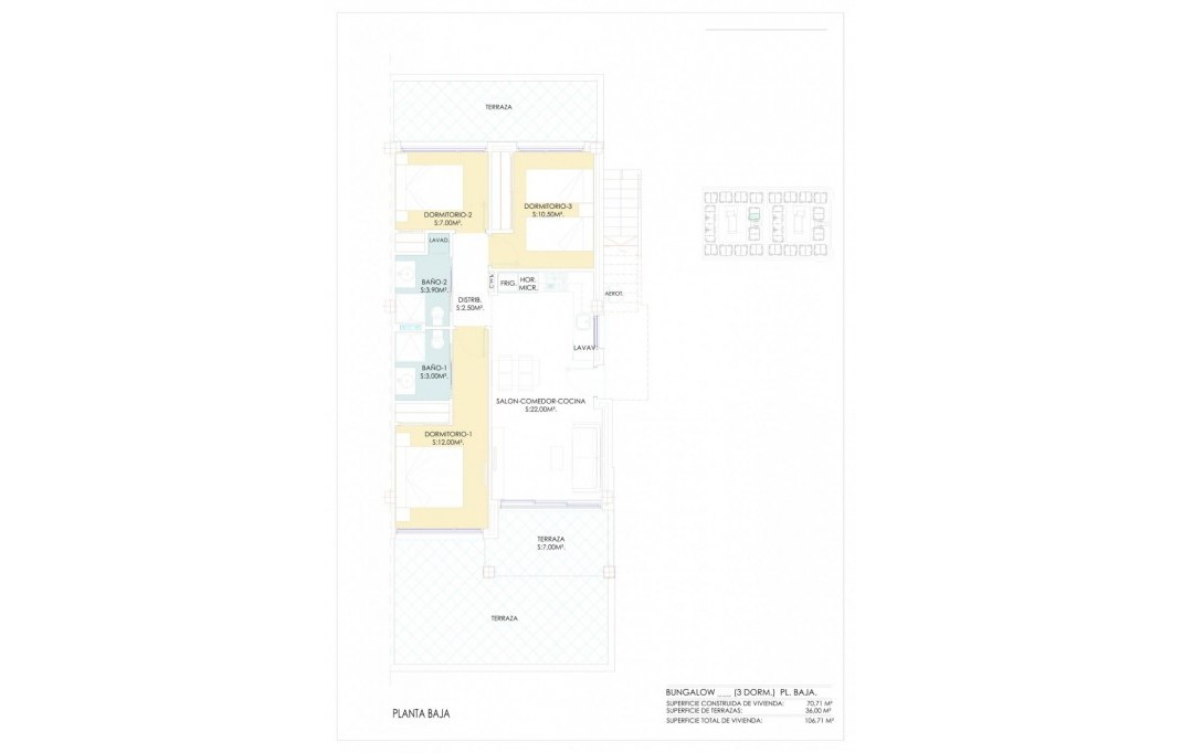 Nueva construcción  - Bungalow - Torrevieja - Los balcones