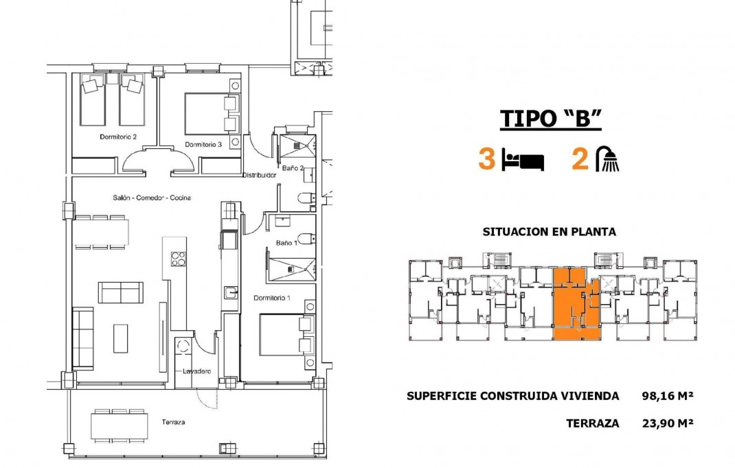 New Build - Apartment - San Miguel de Salinas - Pueblo