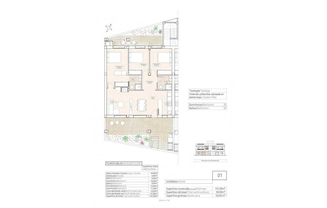 Nieuwbouw - Bungalow - Hondón de las Nieves - Canalosa