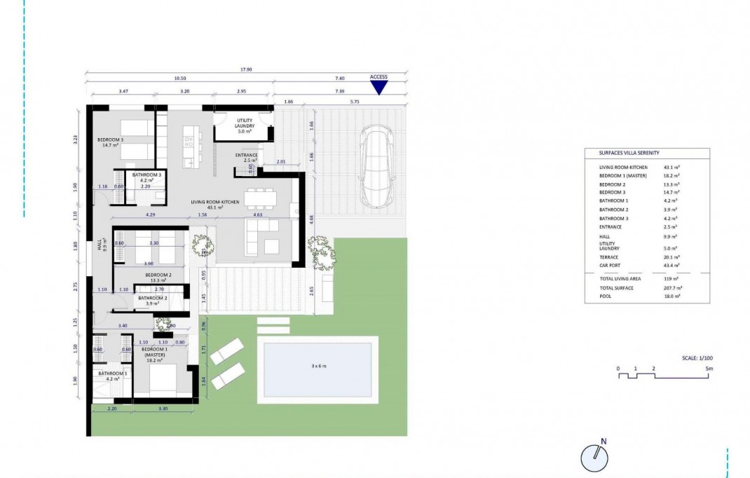 Nieuwbouw - Villa - BAÑOS Y MENDIGO - Altaona Golf