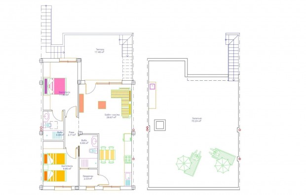 Nieuwbouw - Bungalow - San Javier - pueblo