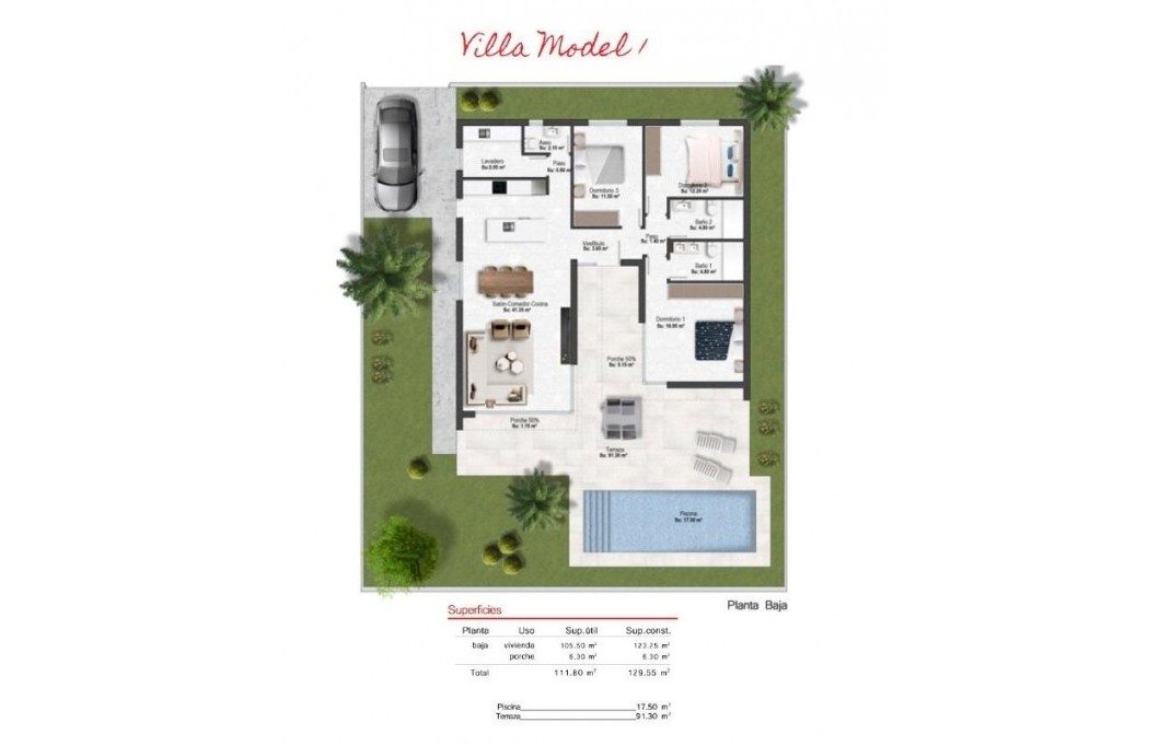 Nieuwbouw - Villa - BAÑOS Y MENDIGO - Altaona Golf