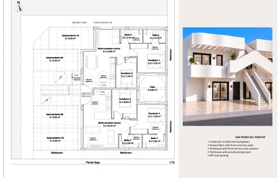 Nieuwbouw - Bungalow - San Pedro del Pinatar - Los Peñascos