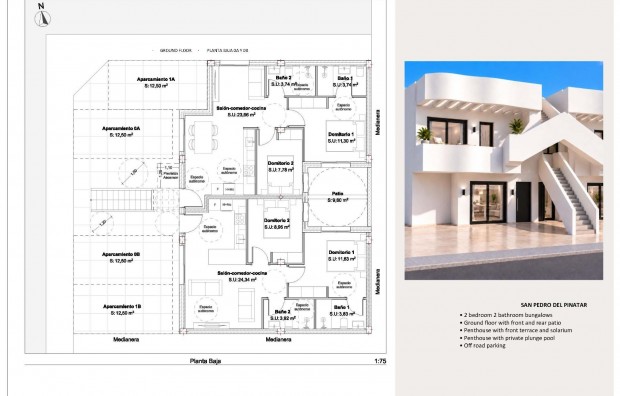 Nieuwbouw - Bungalow - San Pedro del Pinatar - Los Peñascos