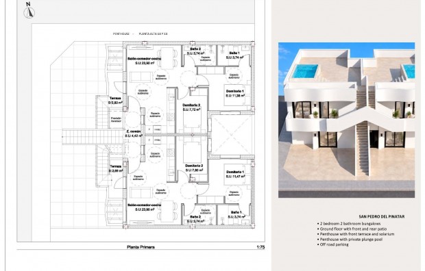 Nieuwbouw - Bungalow - San Pedro del Pinatar - Los Peñascos